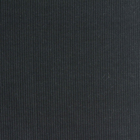 Tencel Lyocell Stretch Rib Knit Fabric, 300 gsm — Black