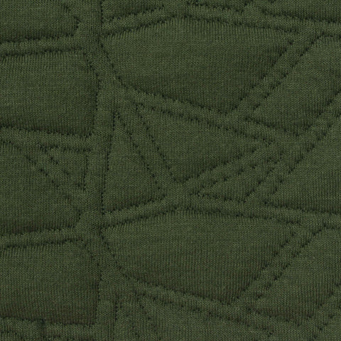 Dark Green Tone-on-Tone Jacquard, Poly-Cotton, 400 gsm