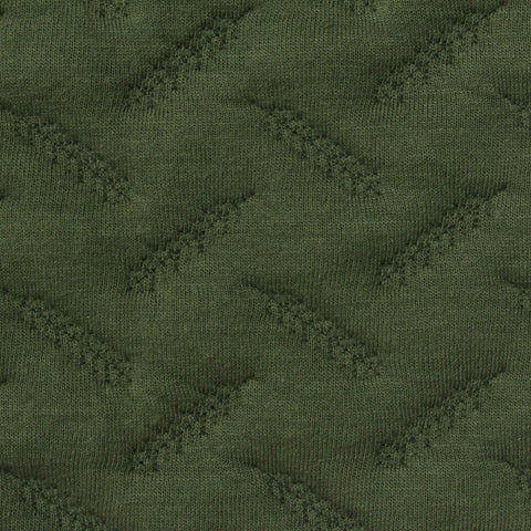 Dark Green Chevron Jacquard, Poly-Cotton, 430 gsm