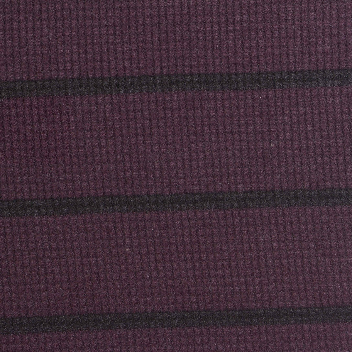 Dark Purple Horizontal-Stripe Waffle Knit, Polyester