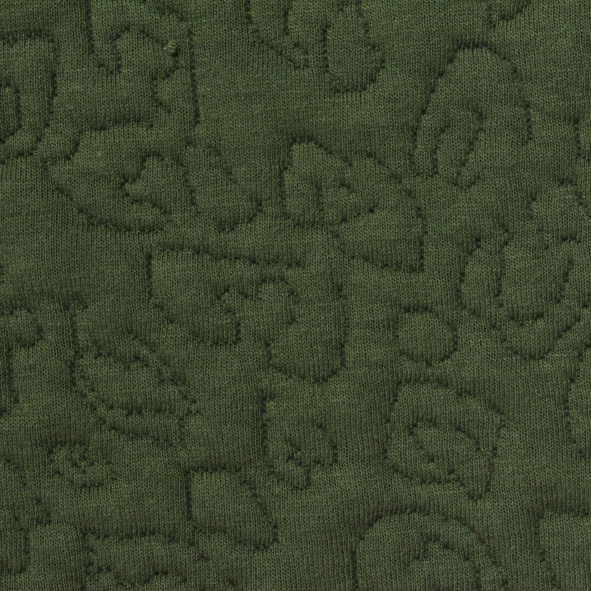 Dark Green Tone-on-Tone Jacquard, Poly-Cotton, 420 gsm