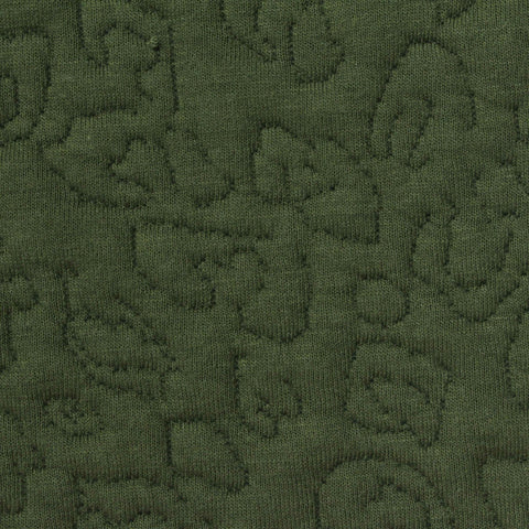 Dark Green Tone-on-Tone Jacquard, Poly-Cotton, 420 gsm