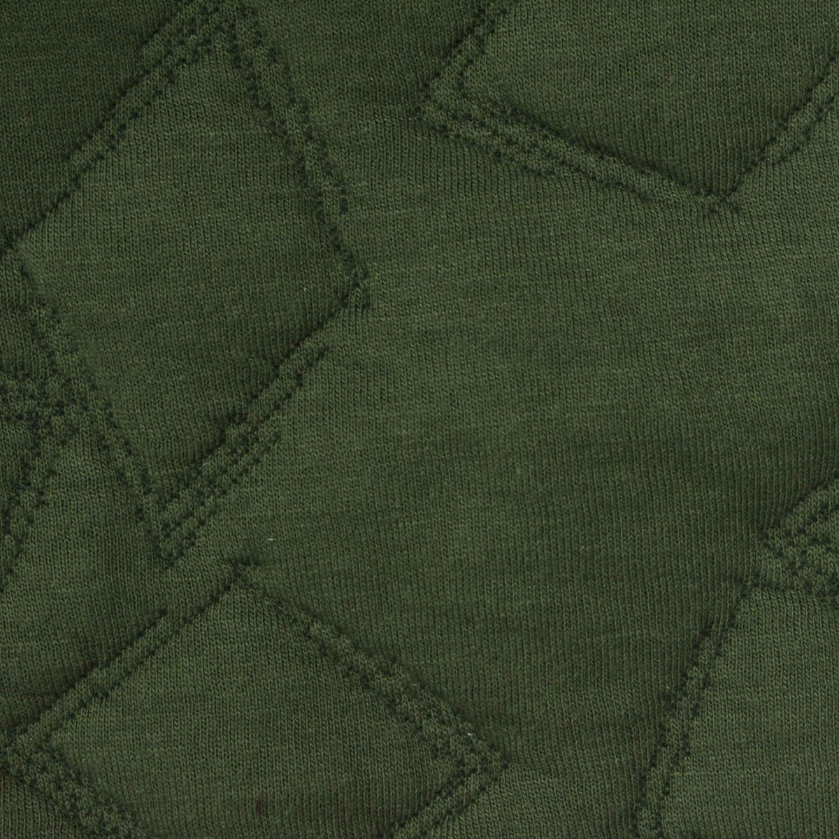 Dark Green Geometric-Diamond Jacquard, Poly-Cotton