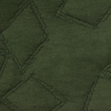 Dark Green Geometric-Diamond Jacquard, Poly-Cotton