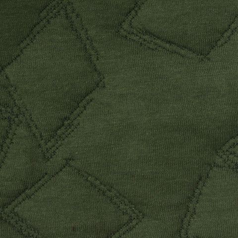 Dark Green Geometric-Diamond Jacquard, Poly-Cotton
