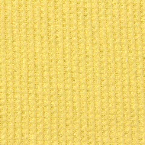 Polyester Stretch Waffle Knit Fabric, 220 gsm, 140 cm — Yellow
