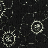 White Floral Warp Knit, Polyester