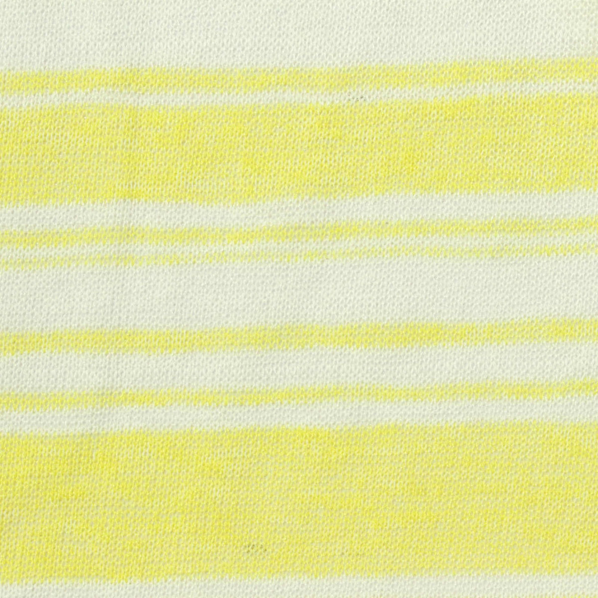 Yellow Horizontal-Stripe Knit, Viscose-Poly