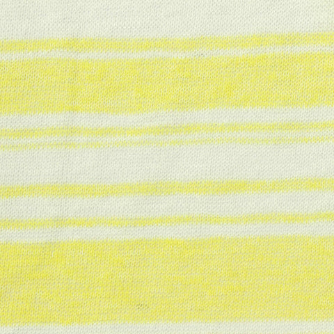 Yellow Horizontal-Stripe Knit, Viscose-Poly