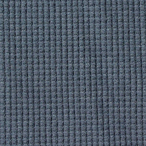 Polyester Stretch Waffle Knit Fabric, 260 gsm, 138 cm — Blue