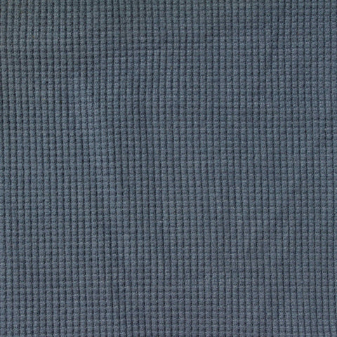 Polyester Stretch Waffle Knit Fabric, 260 gsm, 138 cm — Blue