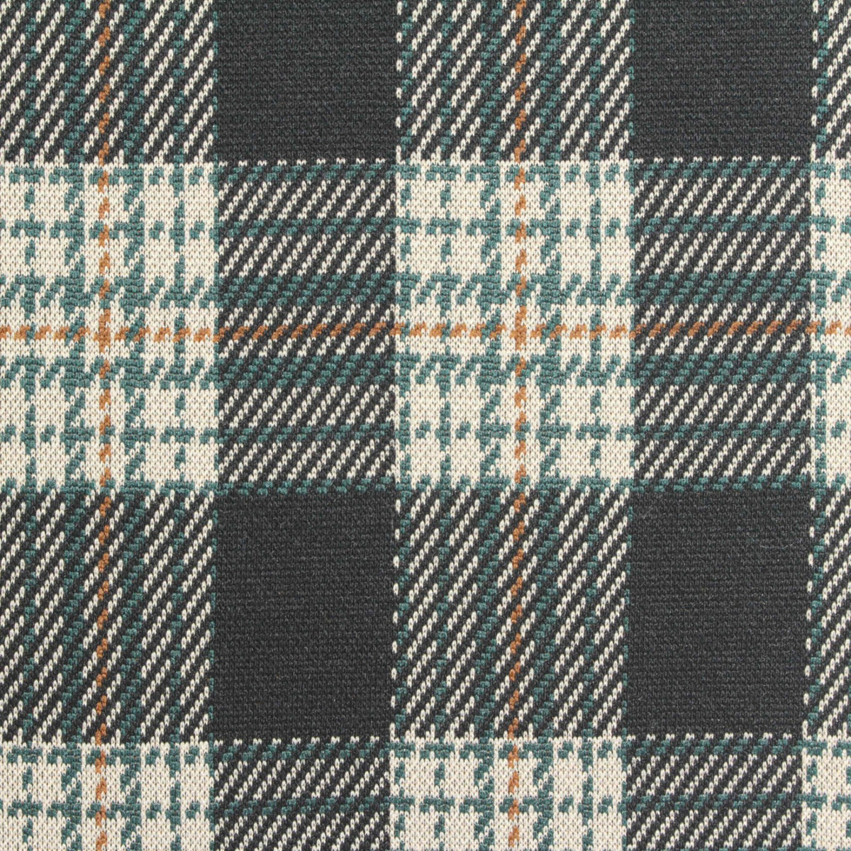 Dark Grey Plaid Jacquard, Polyester, 365 gsm