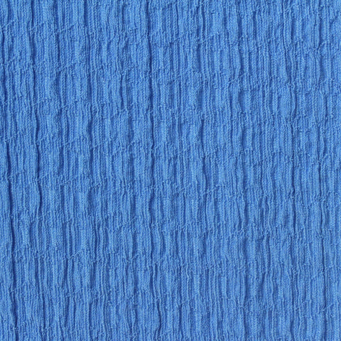 Jacquard Polyester Stretch Crepe Fabric, 185 gsm, 133 cm — Blue