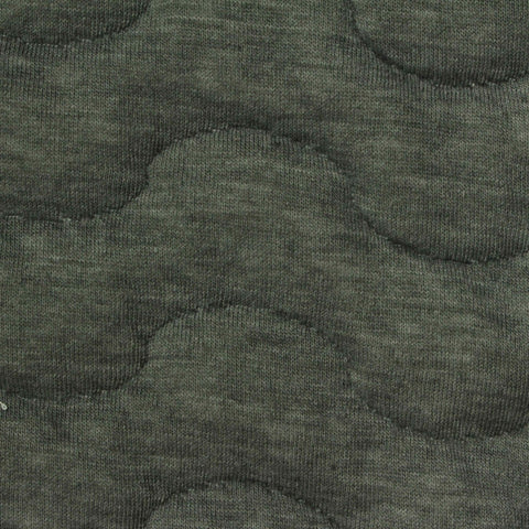 Jacquard Polyester Cotton Stretch Knit Fabric, 390 gsm, 152 cm — Green
