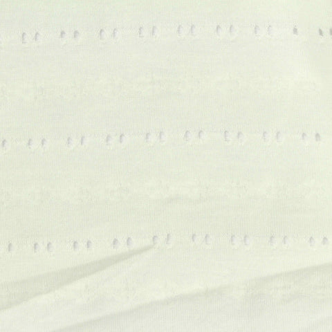 Jacquard Polyester Viscose Stretch Knit Fabric, 215 gsm, 180 cm — White