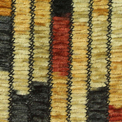 Yellow Vertical-Stripe Warp Knit, Polyester, 170 gsm