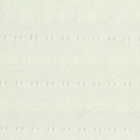 Off-White Small-Eyelet Jacquard, Poly-Viscose