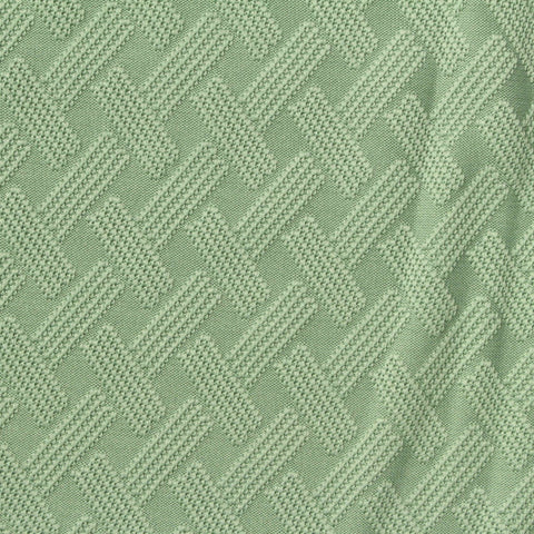 Mint Green Tone-on-Tone Pointelle Knit, Polyester