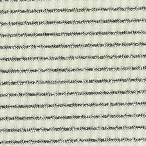 Grey Horizontal-Stripe Jersey Knit, Poly-Viscose, 220 gsm