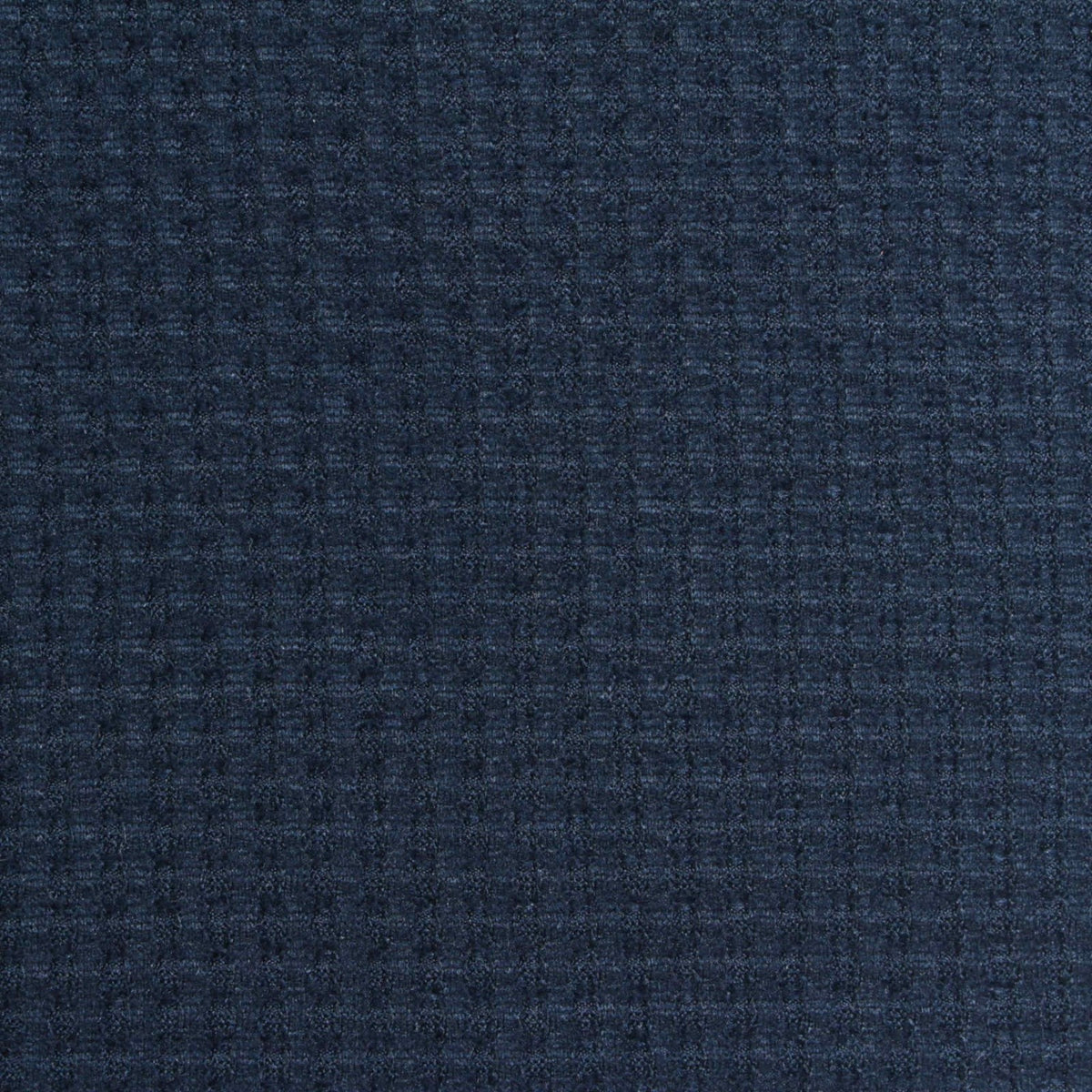 Jacquard Polyester Stretch Waffle Knit Fabric, 185 gsm, 135 cm — Navy