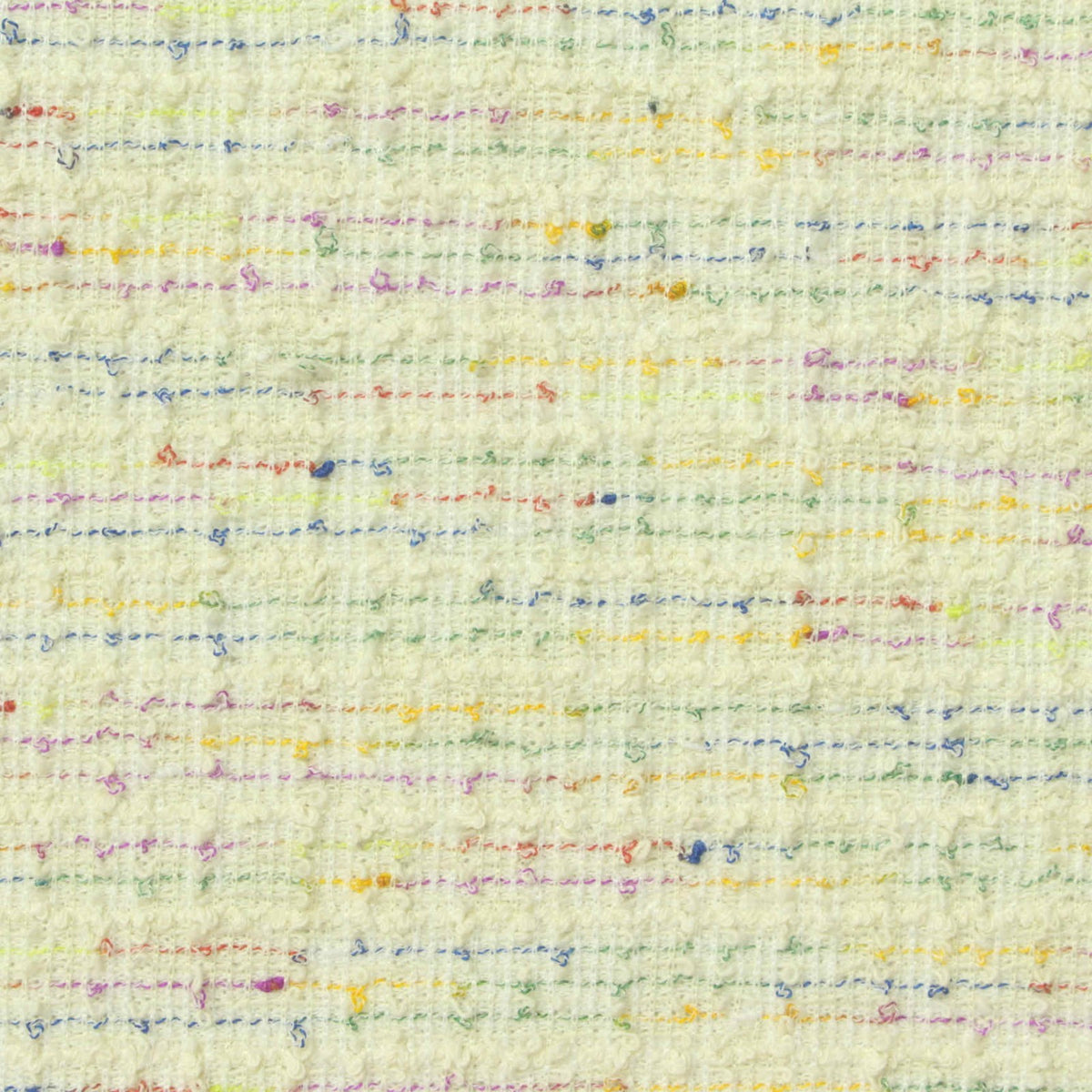 Jacquard Polyester Cotton Stretch Bouclé Fabric, 260 gsm, 156 cm — Yellow