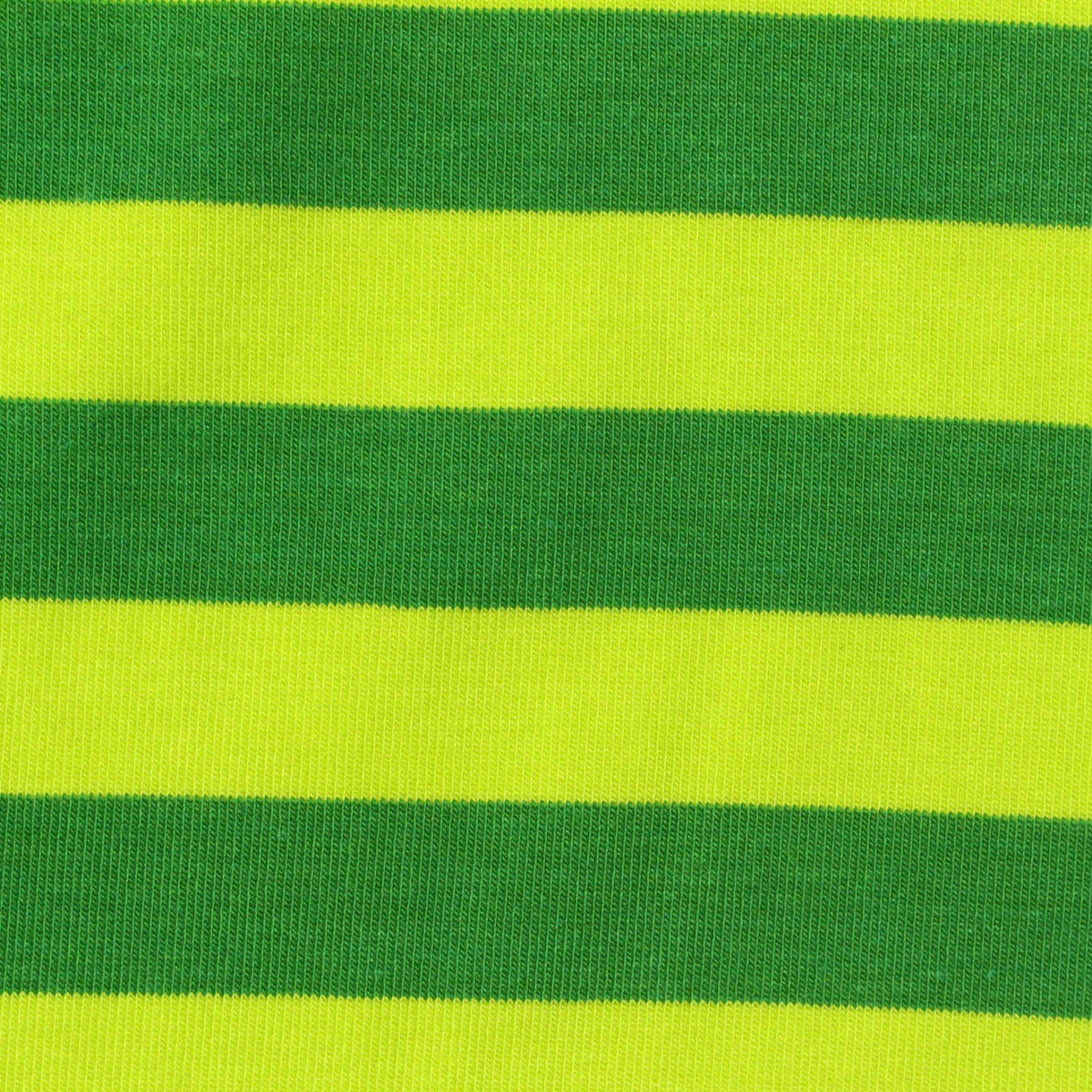 Green Horizontal-Stripe Rib Knit, Viscose-Cotton