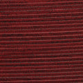 Dark Red Horizontal-Stripe Pointelle Knit, Poly-Nylon