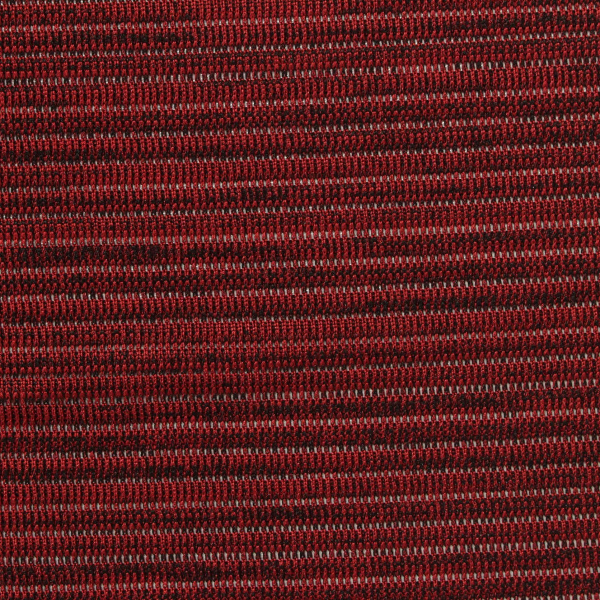 Dark Red Horizontal-Stripe Pointelle Knit, Poly-Nylon
