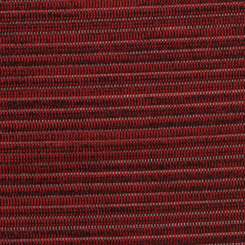 Dark Red Horizontal-Stripe Pointelle Knit, Poly-Nylon