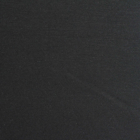 Viscose Nylon Stretch Ponte Knit Fabric, 210 gsm, 153 cm — Black, ref EF-260742