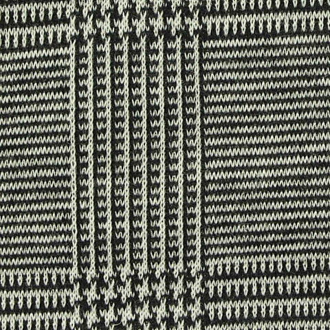 Black Plaid Jacquard, Polyester, 300 gsm, 165 cm