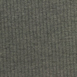 Heathered Grey Marl Rib Knit, Poly-Cotton