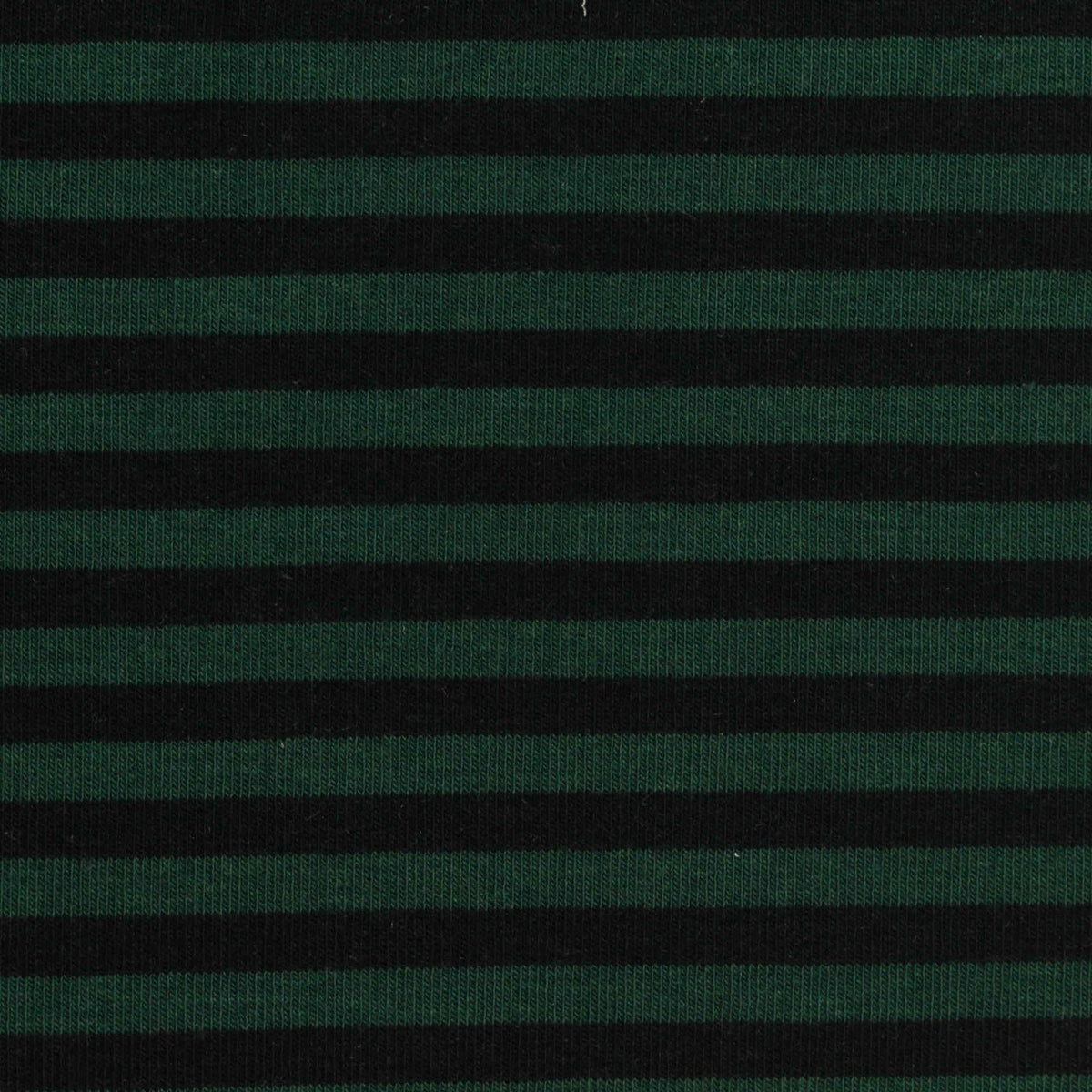 Dark Green Horizontal-Stripe Rib Knit, Viscose-Cotton, 240 gsm
