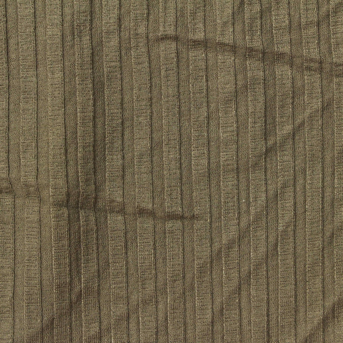Viscose Stretch Rib Knit Fabric, 300 gsm, 115 cm — Khaki