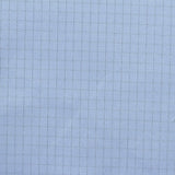 Light Blue Tone-on-Tone Check Twill, Poly-Cotton