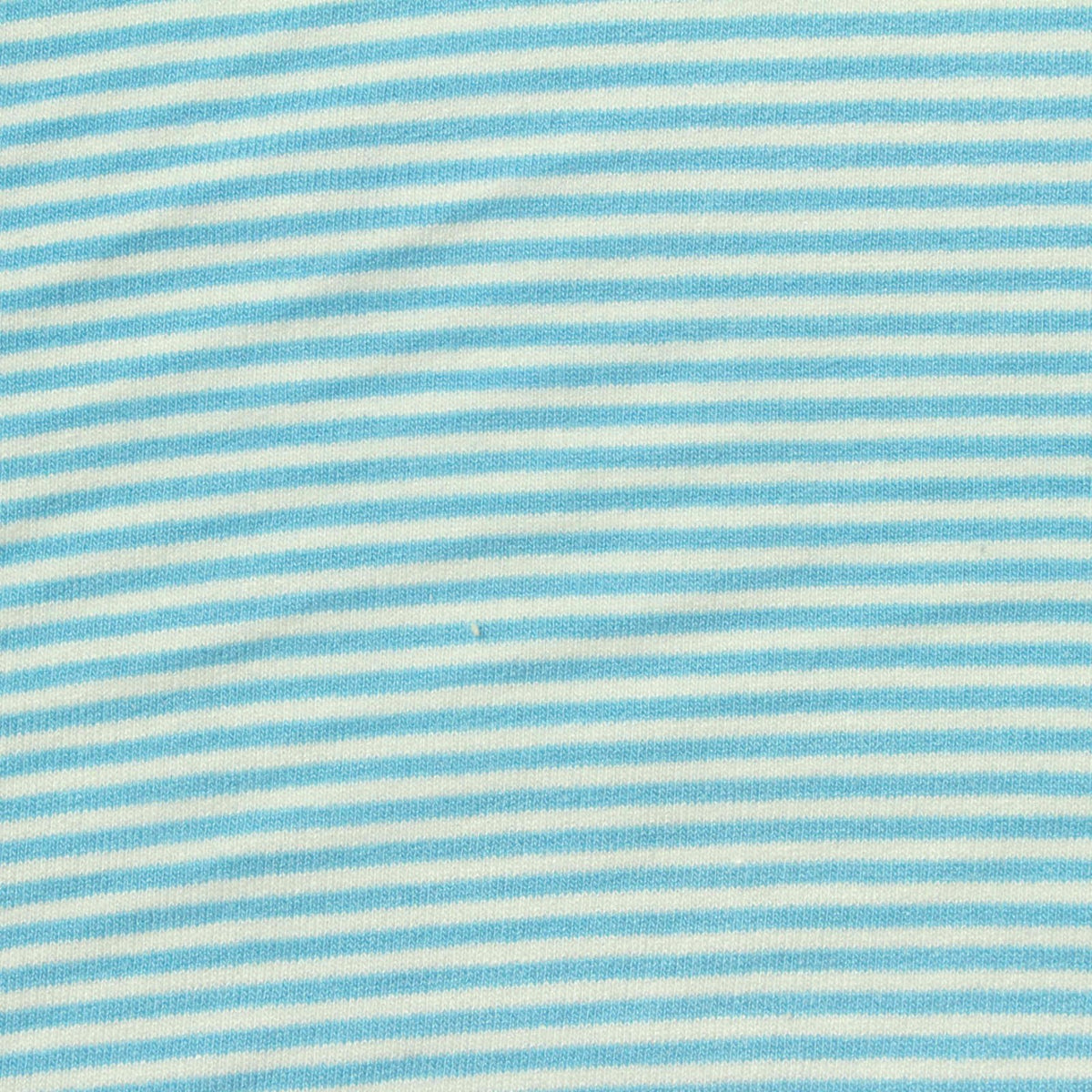 Light Blue Horizontal-Stripe French Terry, Viscose-Poly