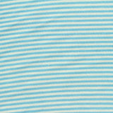 Light Blue Horizontal-Stripe French Terry, Viscose-Poly