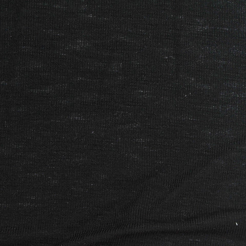 Black Marl Rib Knit, 130 gsm