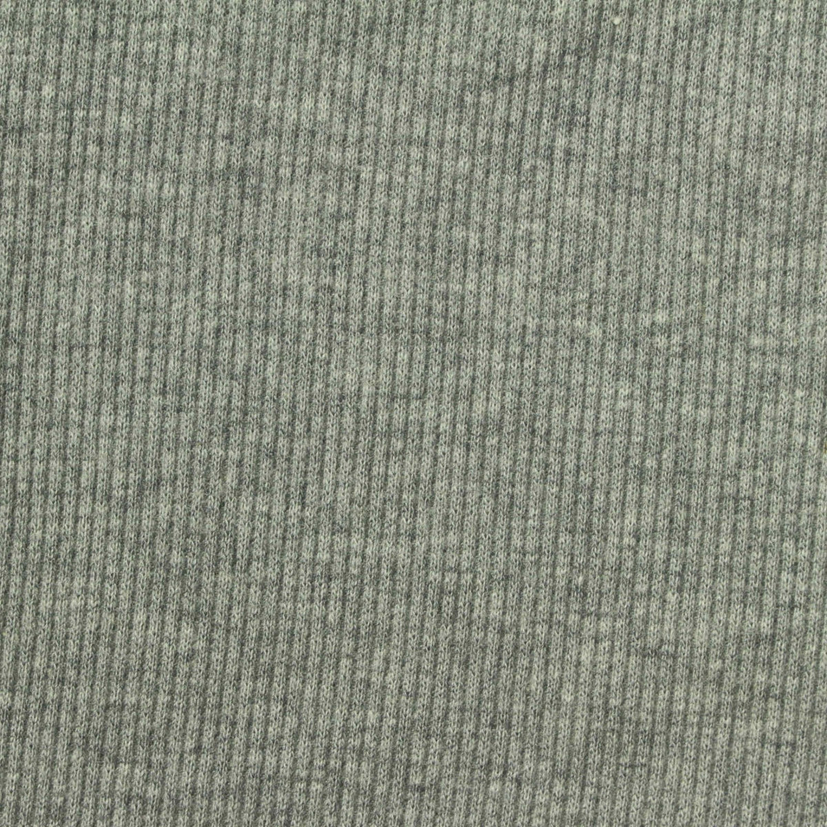Heathered Grey-Green Marl Rib Knit, Cotton-Modal