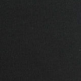 Polyester Viscose Stretch Rib Knit Fabric, 320 gsm, 122 cm — Black