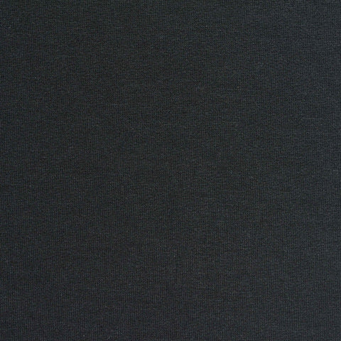 Brushed Modal Polyester Stretch French Terry Fabric, 270 gsm, 157 cm — Black