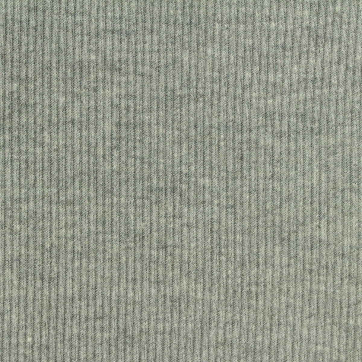 Grey Marl Rib Knit, Cotton-Poly, 230 gsm