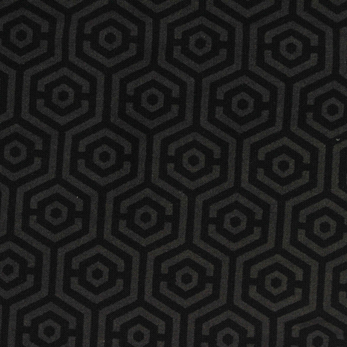 Dark Grey Hexagons Jersey Knit
