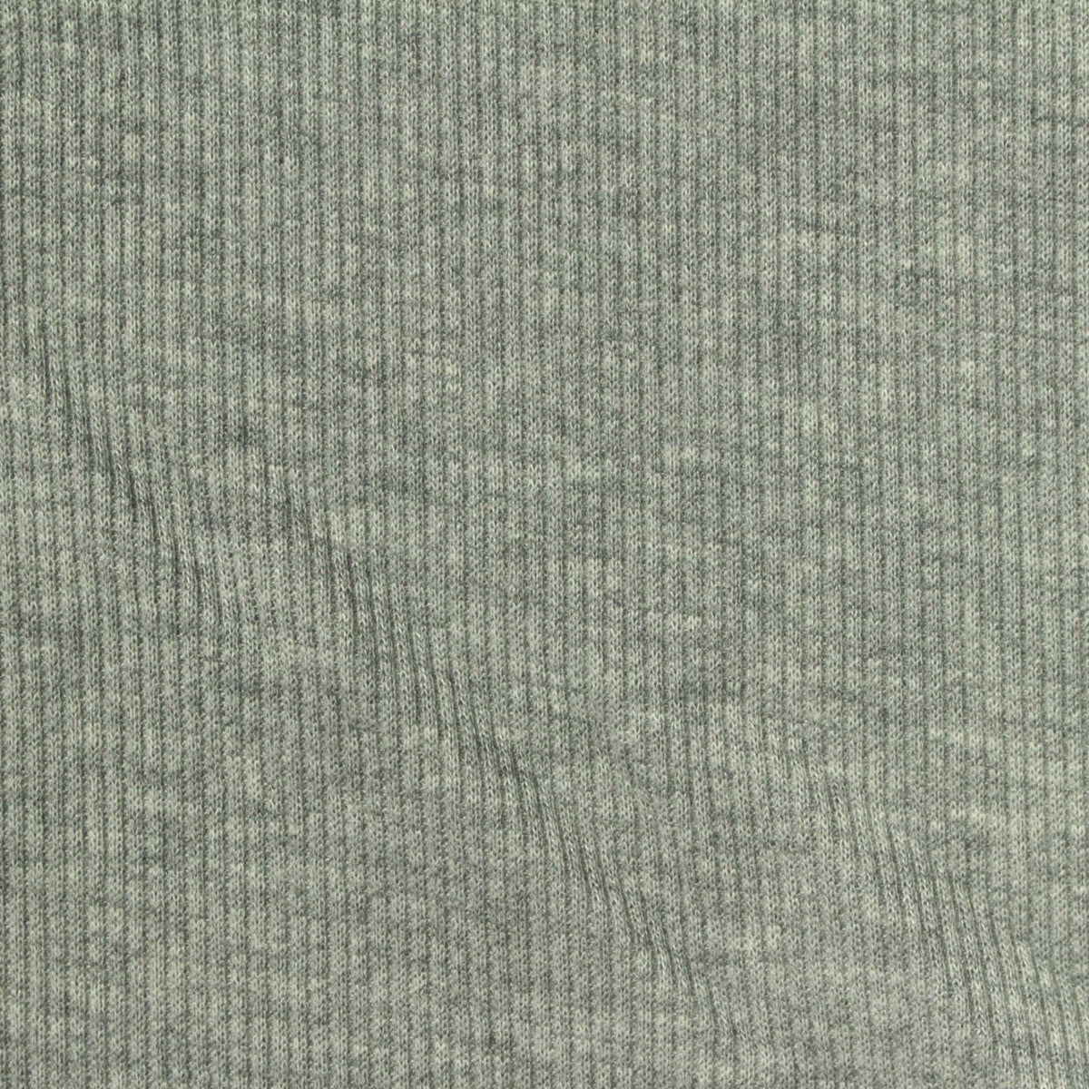 Heathered Grey Marl Rib Knit, Polyester, 310 gsm, 165 cm