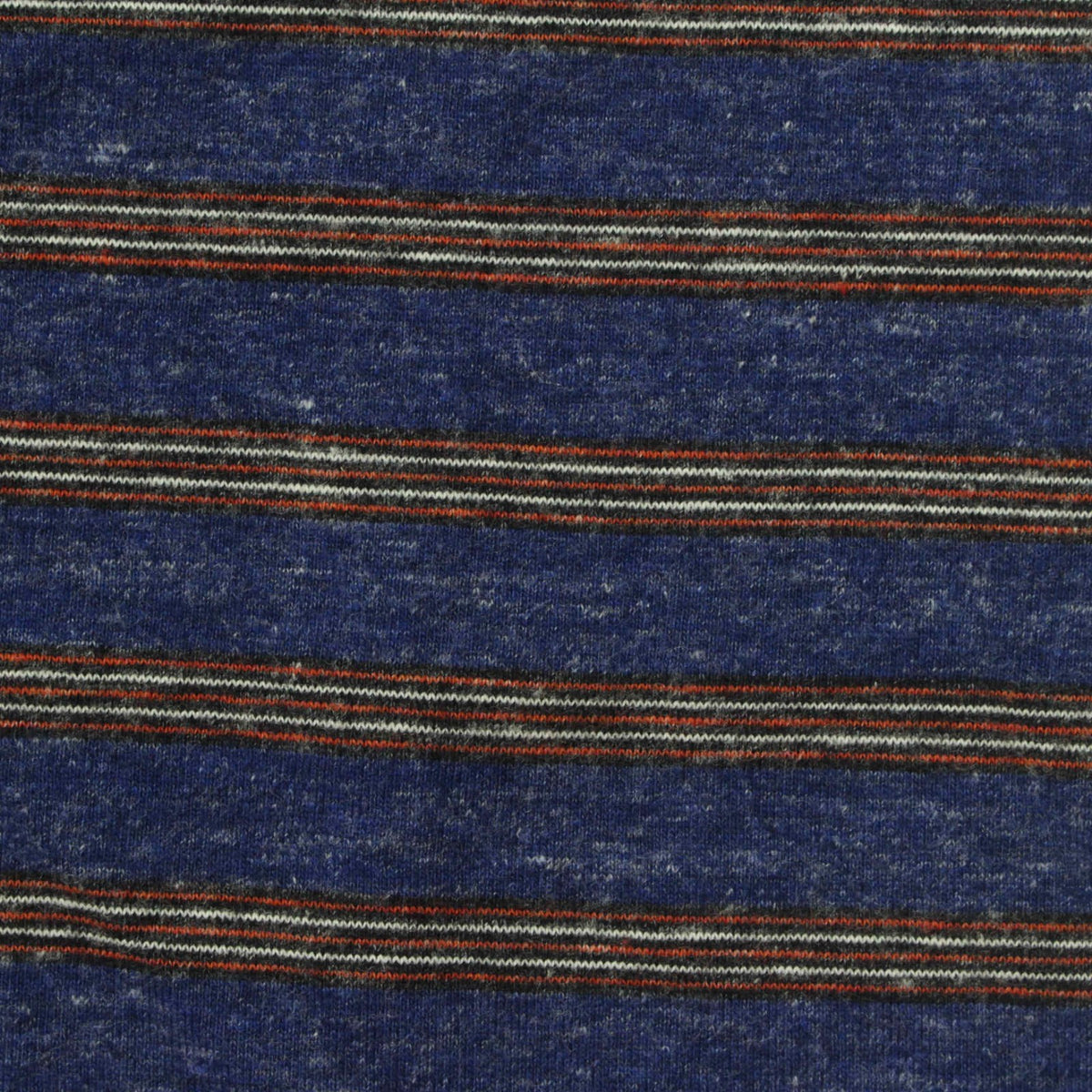 Orange Horizontal-Stripe Jersey Knit, Cotton
