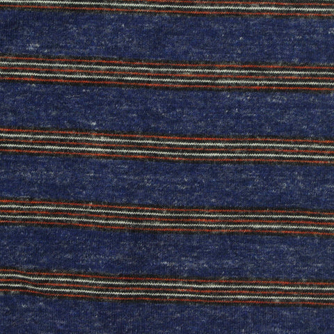 Orange Horizontal-Stripe Jersey Knit, Cotton