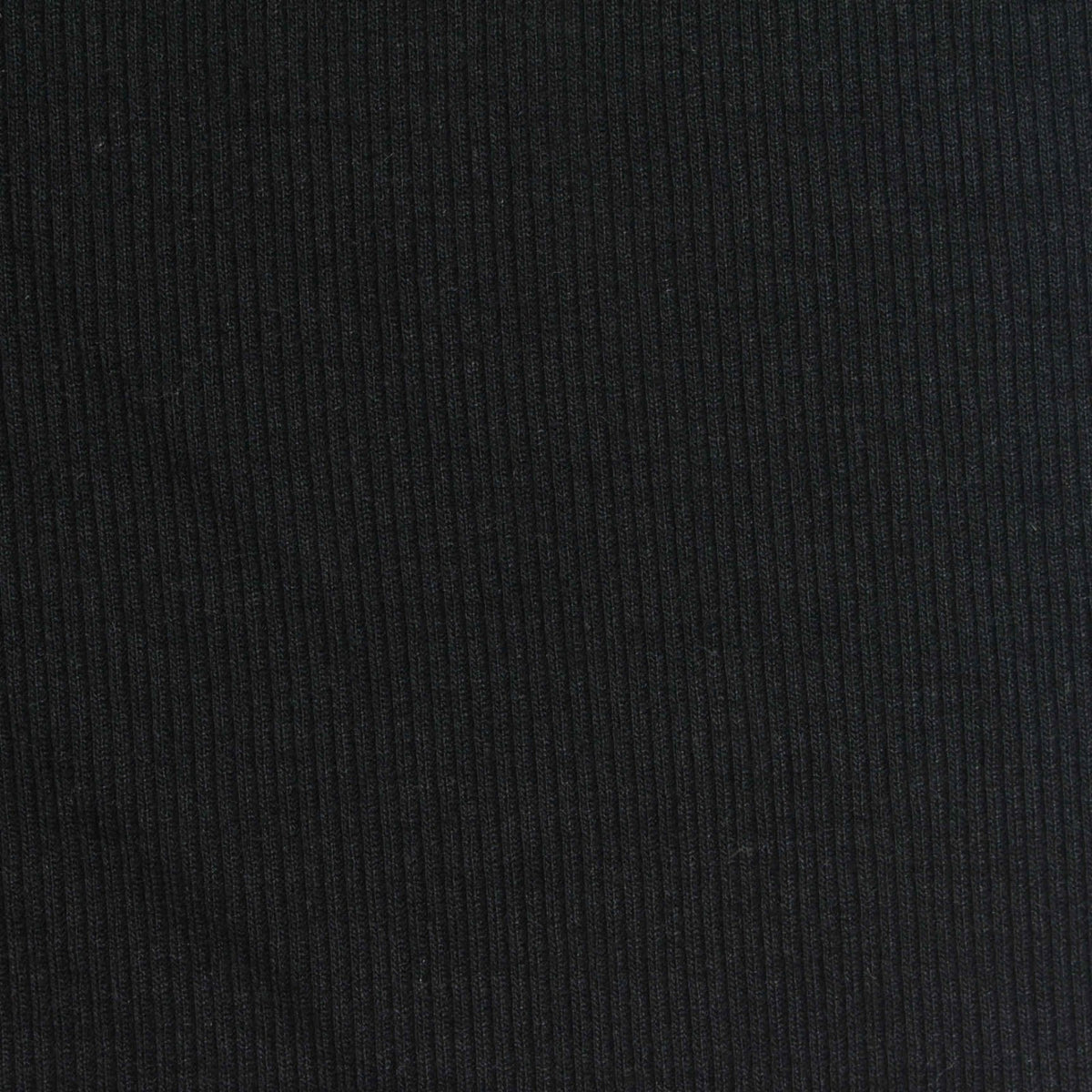 Viscose Stretch Rib Knit Fabric, 250 gsm, 120 cm — Black