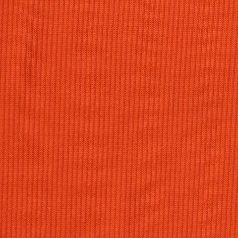 Viscose Stretch Rib Knit Fabric, 270 gsm, 120 cm — Orange