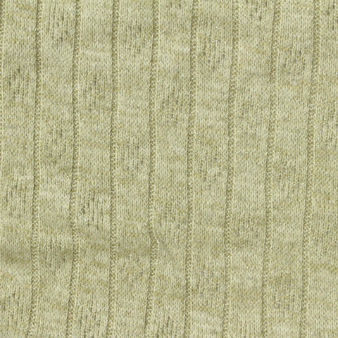 Light Green Heathered-Marl Rib Knit, Viscose-Nylon