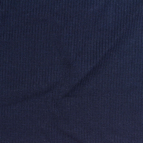 Polyester Stretch Rib Knit Fabric, 270 gsm, 120 cm — Navy